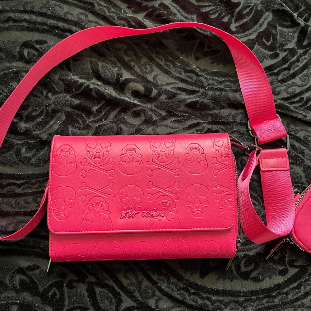 Betsey Johnson Pink Crossbody Bag